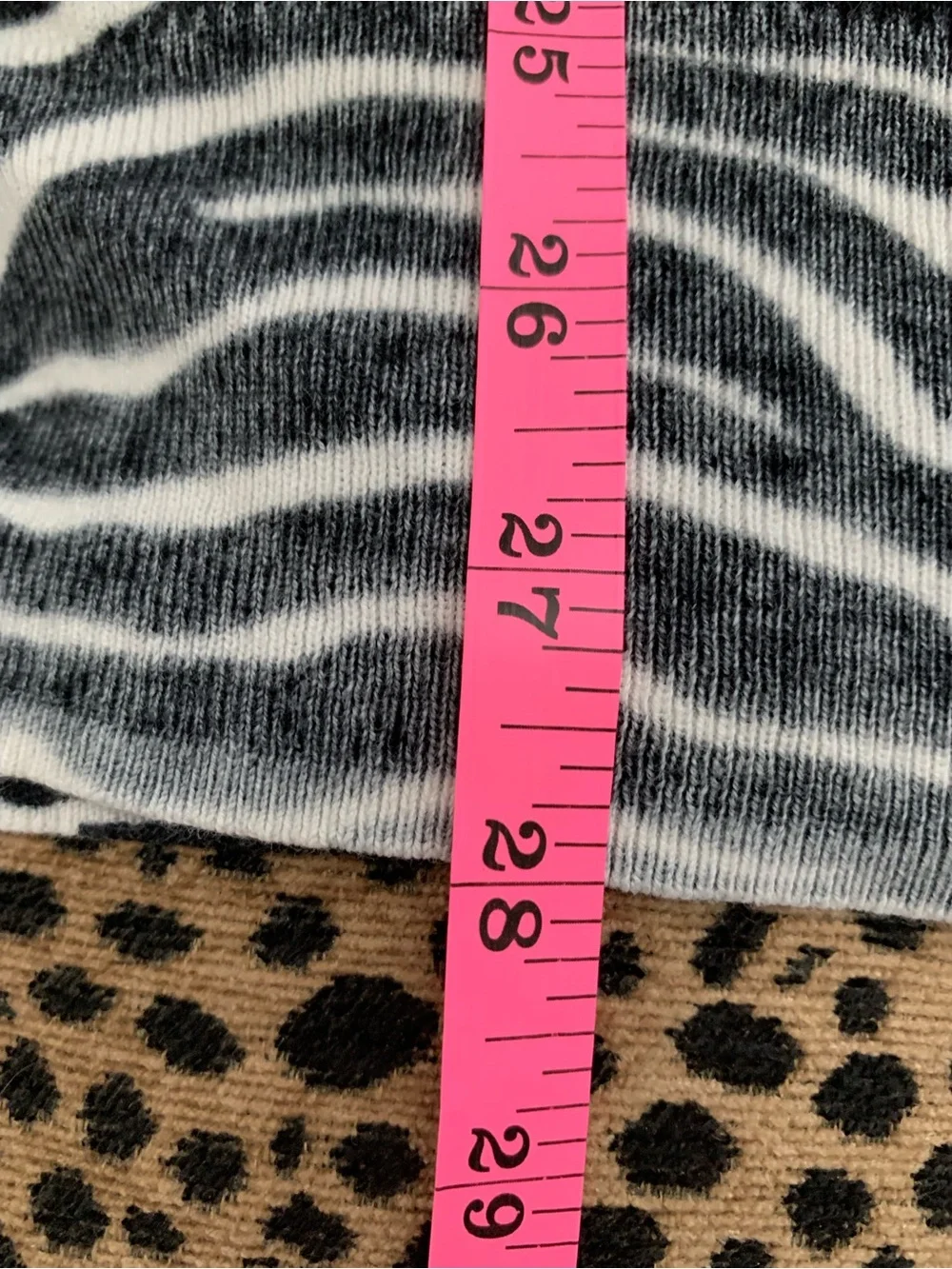 Michael Kors Black & White Zebra V-Neck Sweater